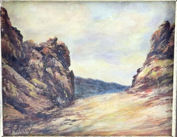 Signed F. Sharp Oil Painting on Panel
