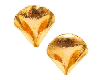 Tiffany & Co. Angela Cummings 18Kt Leaf Clip On Earrings