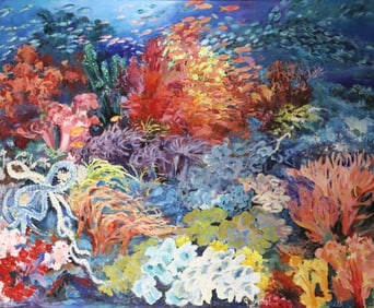 Robin Raznick (American, 20th C.) Oil Painting on Canvas