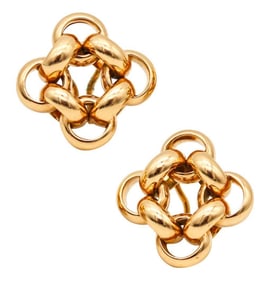 Gucci 18Kt Large Horse Bit Clip On Earrings