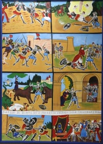 Large Signed Folk Art Painting "Salita Artale No.8"
