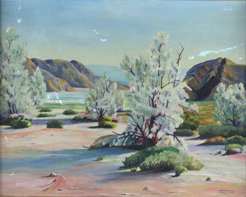 Tedde M. Kerr Signed Oil Painting on Board