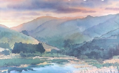 Douglas Chun (American, 1932-2017) Watercolor Painting on Paper
