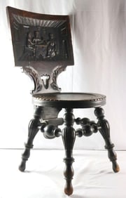 Antique Oak Pub Chair