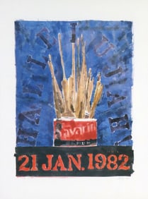 Jasper Johns "Savarin" Offset Lithograph