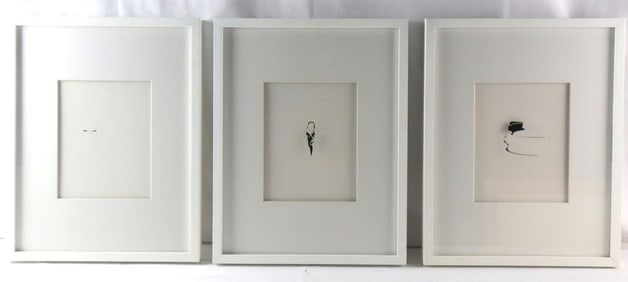3 Pc. Contemporary Polymer Shadow Box Art