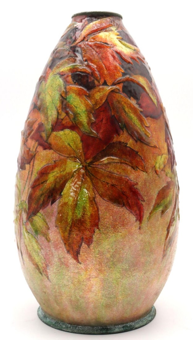 Camille Faure for Limoges Polychrome Enameled Vase (1 of 9)