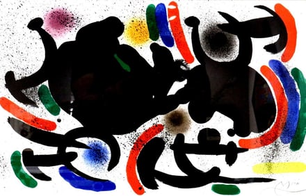 Joan Miro "Lithograph VII" Original Color Lithograph