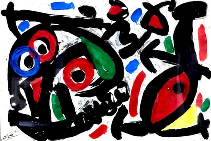 Joan Miro "La Ronde de Nuit" Original Color Lithograph