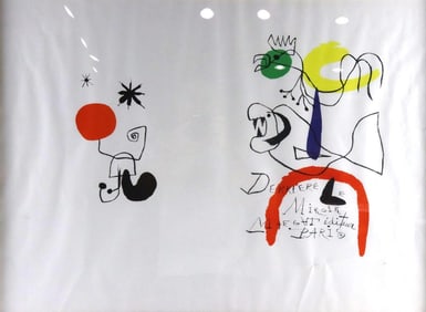 After Joan Miro "Derriere le Miroir" Lithograph