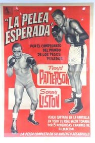 Vintage "La Pelea Esperada" Sonny Liston, Floyd Patterson Poster