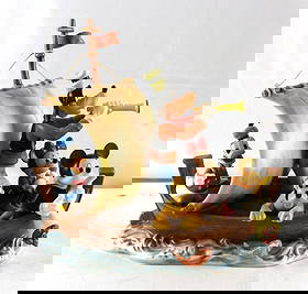 Rare Goebel "Land in Sight" Ceramic Figurine: Rare Goebel “Land in Sight” Ceramic Figurine, Limited Edition A scarce and impressive ceramic group by Goebel, titled Land in Sight. Finely modeled and hand-painted, the composition captur