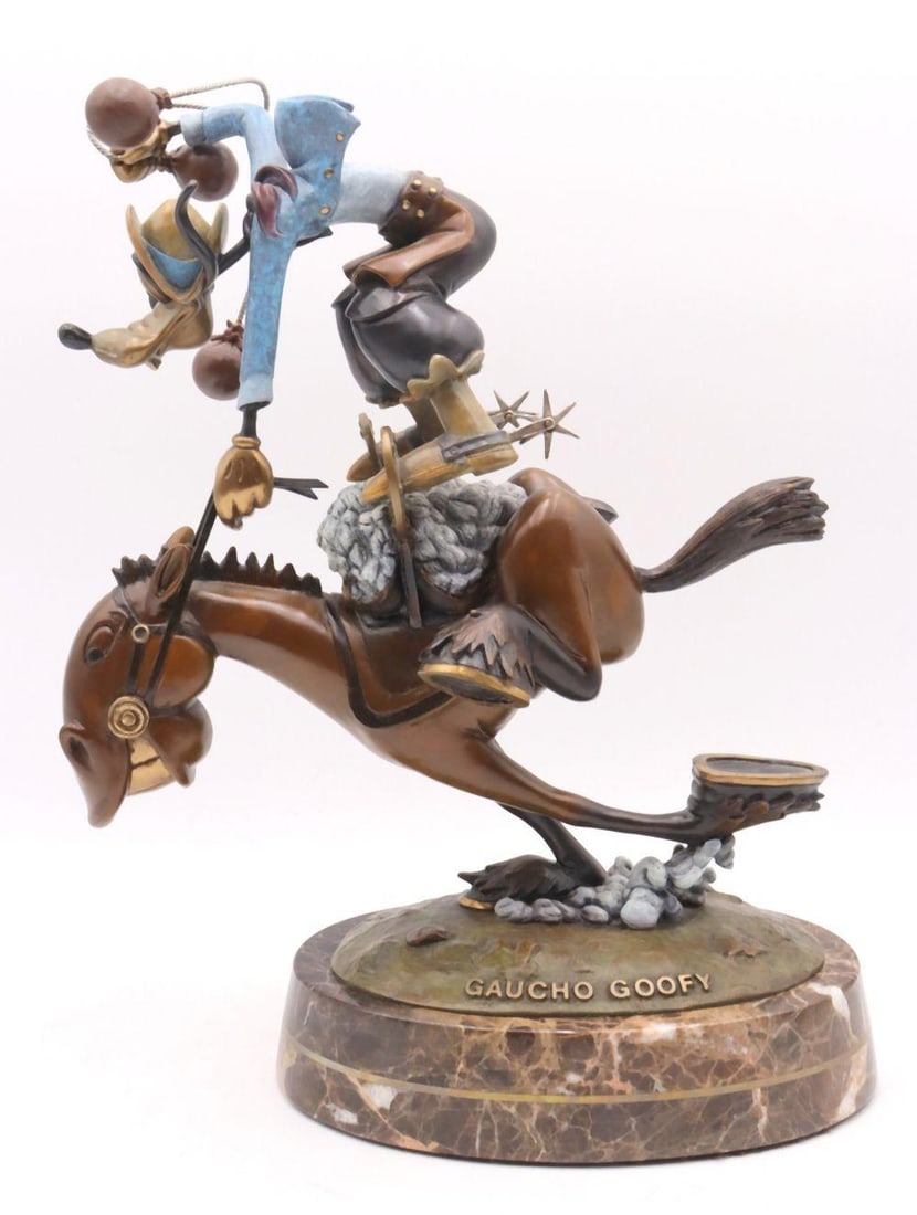Bill Toma "Goofy Gaucho" Cast Bronze Disney Sculpture (1 of 6)