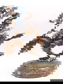 Bill Toma "Goofy Gaucho" Cast Bronze Disney Sculpture: Bill Toma (American, b. 1930) “Goofy Gaucho” Disney Bronze Sculpture Cast bronze, signed Bill Toma and numbered 9/250 Height 14 in. (35.6 cm); Width 10 ½