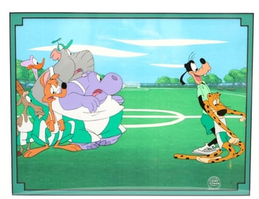 Walt Disney Sport Goofy "Soccermania" Animation Cel