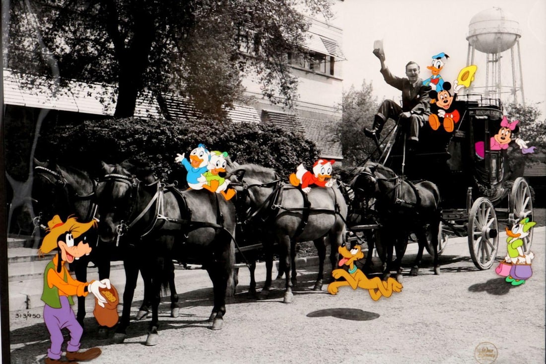 Walt Disney "Walt's Stagecoach" Ltd. Edition Mixed Media Cel (1 of 7)