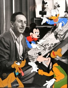 Walt Disney "Walt's Drawing Board" Ltd. Edition Mixed Media Cel