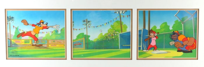 Walt Disney "Take Me Out of the Ball Game" Goofy Animation Cel