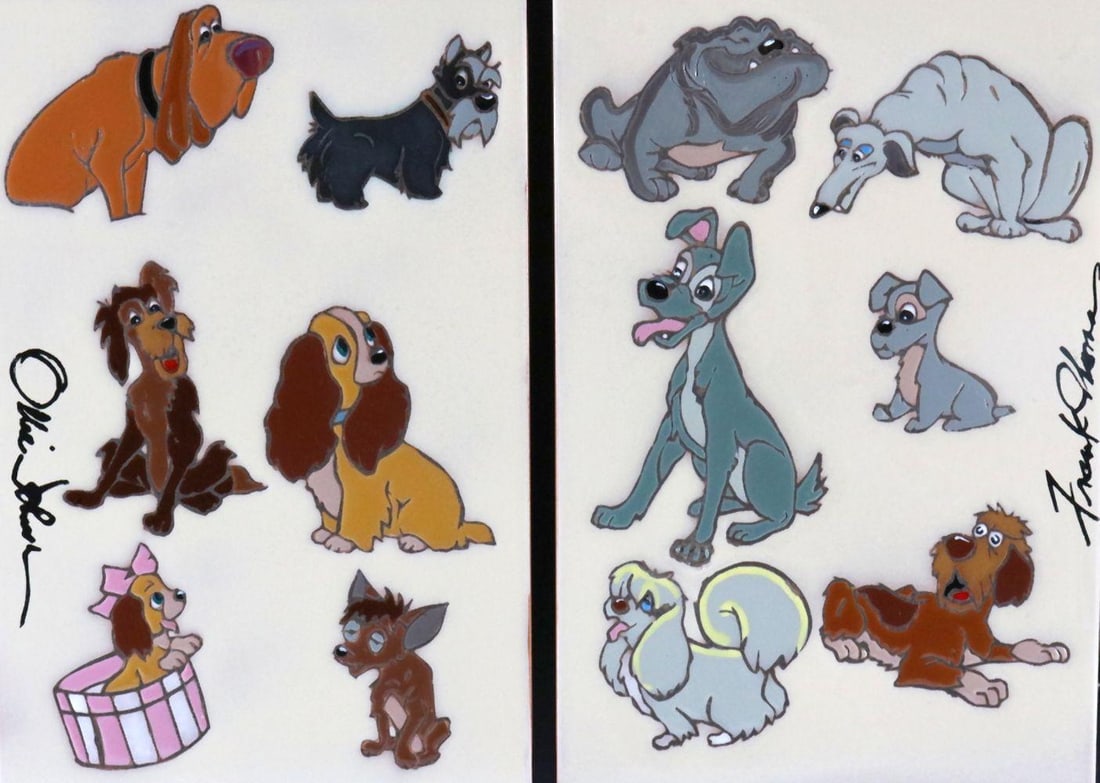 Frank & Ollie Johnston "Curtain Call" Lady & the Tramp Ceramic Tile (1 of 9)