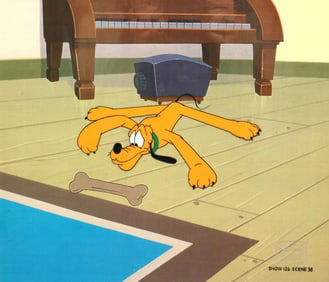 Walt Disney "Pluto Vs. The Watchdog" Original Production Cel