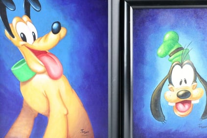 Signed Tom Lange Acrylic Paintings on Canvas and Panel