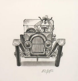 Bill Justice Goofy "On the Run" Pencil Drawing