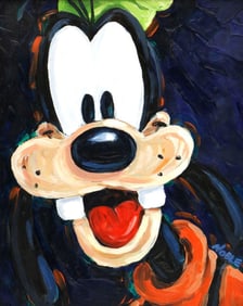 Randy Noble "Goofy" Acrylic Painting on Board