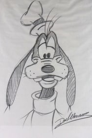 Don "Ducky" Williams "Goofy" Sketch on Paper