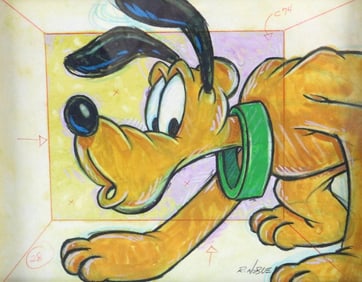 Randy Noble Mixed-Media Painting on Paper