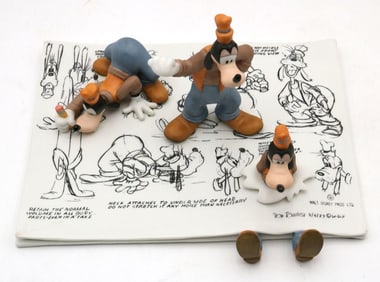 Disney Gallery Goofy Model Sheet Figural Scene