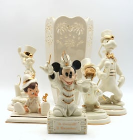 6 Pc. Lenox Disney Showcase 24K Porcelain Figurine Collection