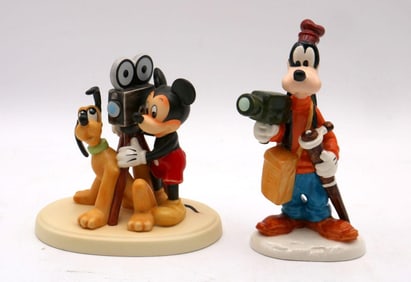 Rare 2 Pc. Goebel Disney "Reel Friends" Ceramic Figurine Set