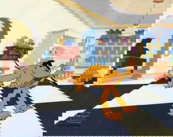 Walt Disney "Pluto Vs. The Watchdog" Original Production Cel