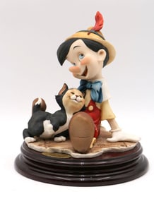 Giuseppe Armani "Pinocchio & Figaro" Disney Ceramic Figurine
