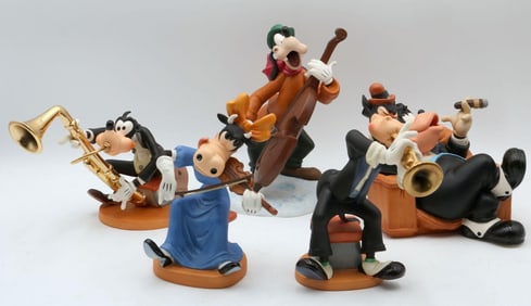 Lot of 5 Walt Disney "Symphony Hour" Goofy & Friends Figurines