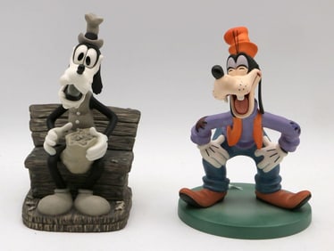 Pair of Walt Disney Limited Edition Ceramic "Goofy" Figurines