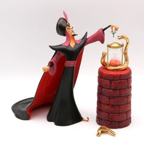 2 Pc. Walt Disney "Oh Mighty Evil One" Aladdin Ceramic Figurine