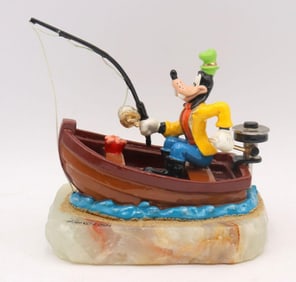 Ron Lee "Fishing Boat" Disney Mixed Media Sculpture