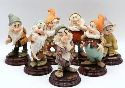 Giuseppe Armani Snow White's "7 Dwarves" Ceramic Figurines