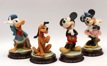 4 Giuseppe Armani Walt Disney Ceramic Figurines
