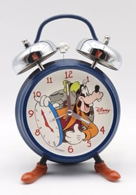 Vintage Disney "Goofy" Twin-Bell Quartz Alarm Clock