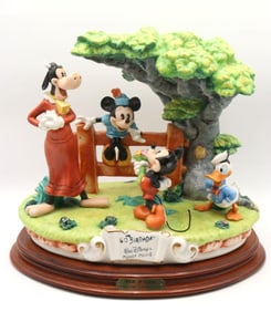 Capodimonte "Mickey Mouse 60th Birthday" Topolino Ceramic Pictorial Scene