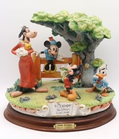 Capodimonte "Mickey Mouse 60th Birthday" Topolino Ceramic Pictorial Scene