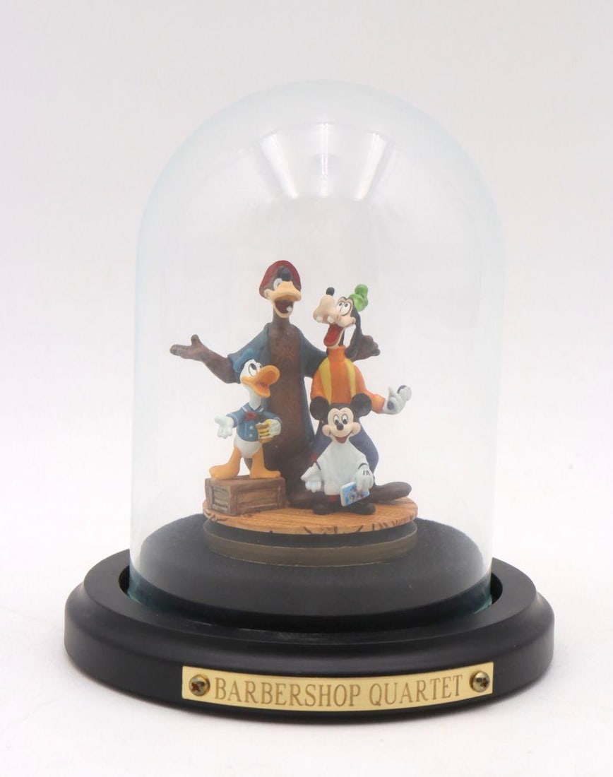 Goebel Miniatures "Barbershop Quartet" Cased Figurine: Goebel Miniatures for Disneyana “Barbershop Quartet” Cased Figurine Description: Charming Goebel Miniatures for Disneyana porcelain figurine titled “Barbershop
