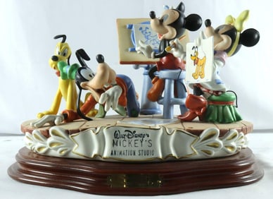 Capodimonte for Disney "Mickey's Animation Studio" Porcelain Group