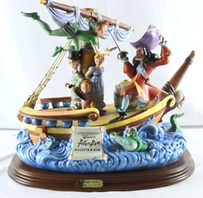Capodimonte for Disney "Peter Pan & Capt. Hook" Porcelain Group