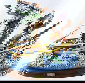 Capodimonte for Disney "Peter Pan & Capt. Hook" Porcelain Group: Capodimonte for Disney “Peter Pan & Capt. Hook” Porcelain Group Description: An impressive Capodimonte porcelain group titled “Peter Pan & Capt. Hook,” produ