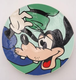 Brenda White "Goofy" Large Clay Charger Plate