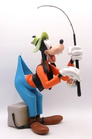 Rare Disney Big Fig "Goofy Fishing" Statue