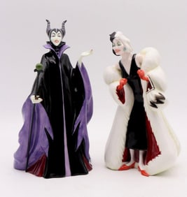 Pair of Royal Doulton Disney Villans Collection Porcelain Figurines